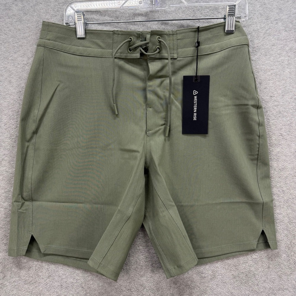 Western Rise Nomad Boardshort Mens 30 Sage‎ Green Seawool Water Resistant Travel